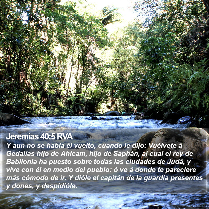 Jeremías 40:5 RVA Bible Study