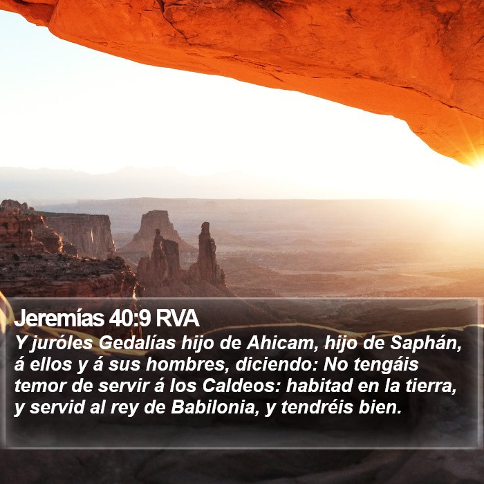 Jeremías 40:9 RVA Bible Study