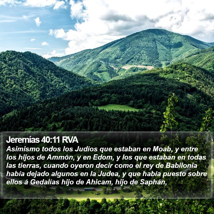 Jeremías 40:11 RVA Bible Study