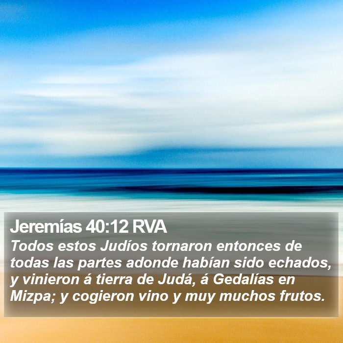 Jeremías 40:12 RVA Bible Study