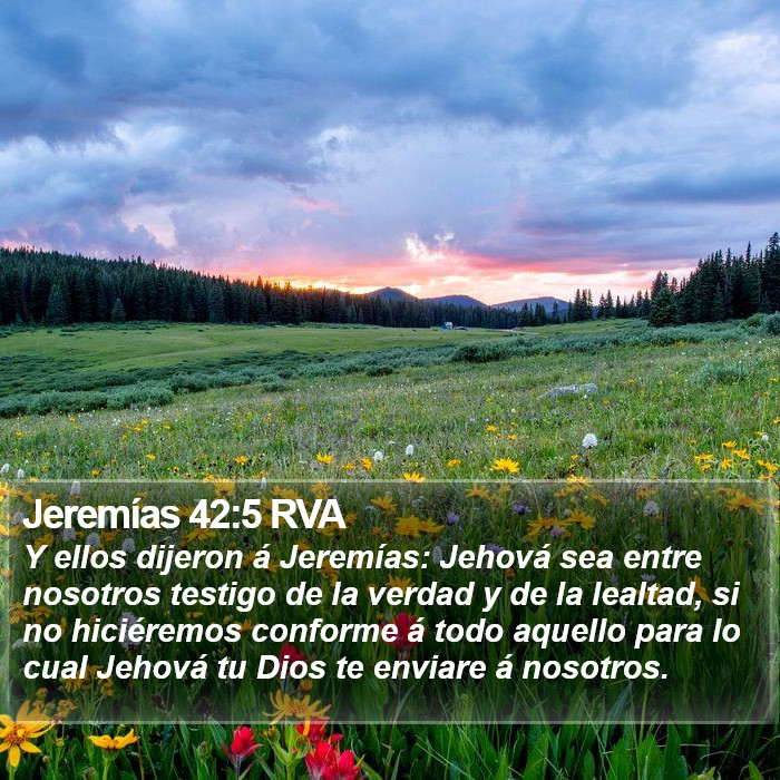 Jeremías 42:5 RVA Bible Study