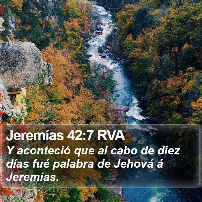 Jeremías 42:7 RVA Bible Study