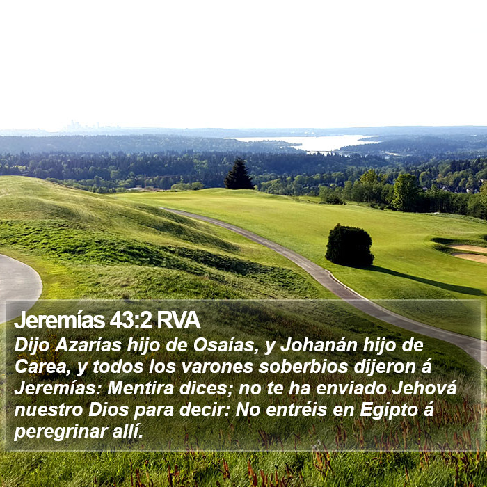 Jeremías 43:2 RVA Bible Study