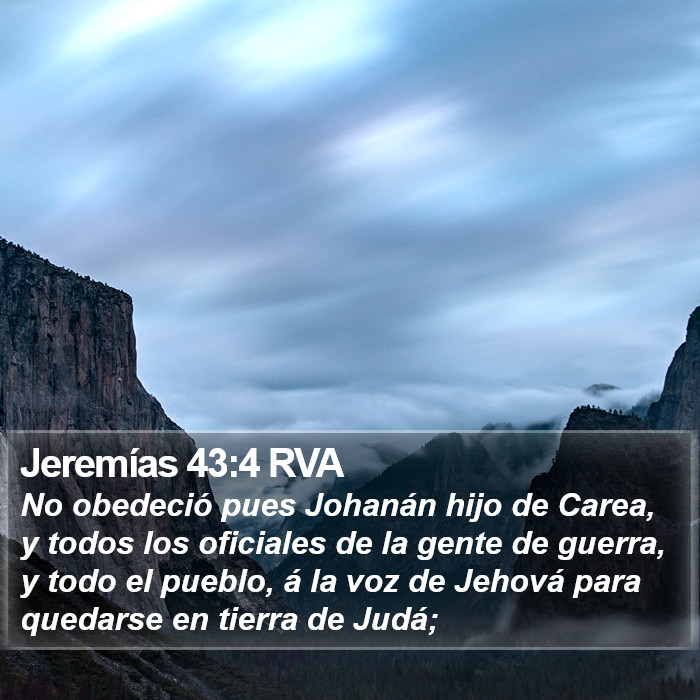 Jeremías 43:4 RVA Bible Study