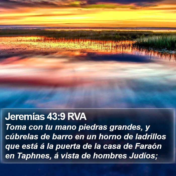 Jeremías 43:9 RVA Bible Study