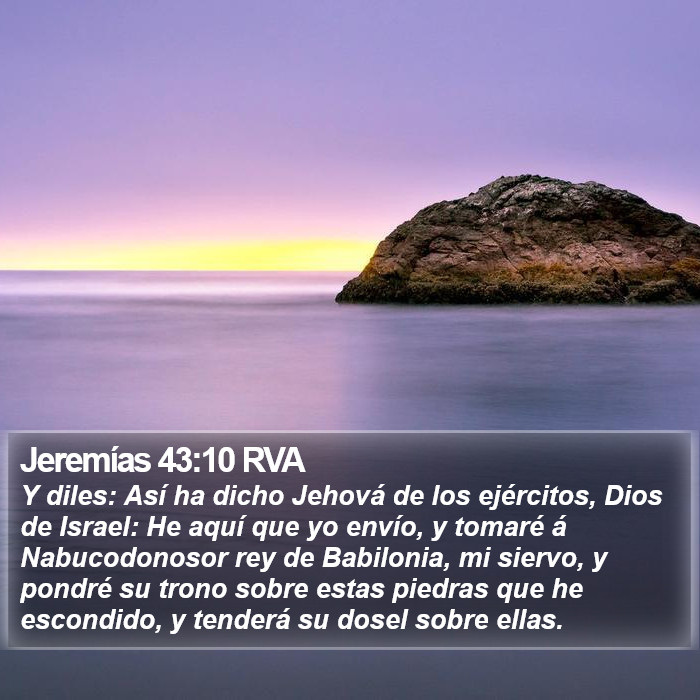 Jeremías 43:10 RVA Bible Study