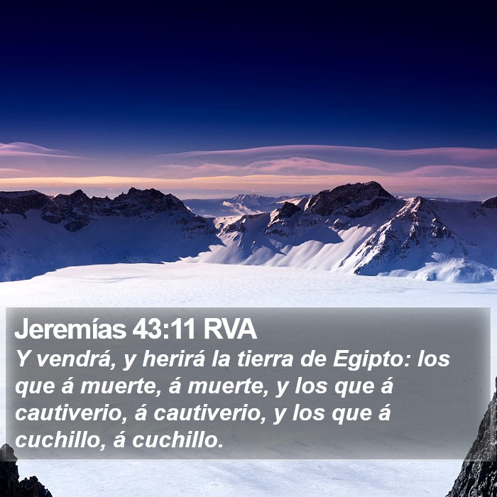 Jeremías 43:11 RVA Bible Study