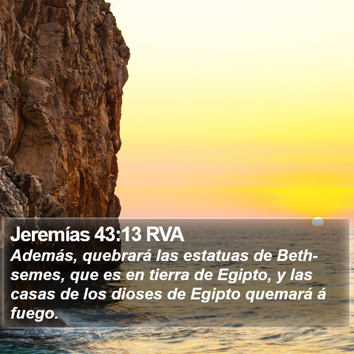 Jeremías 43:13 RVA Bible Study