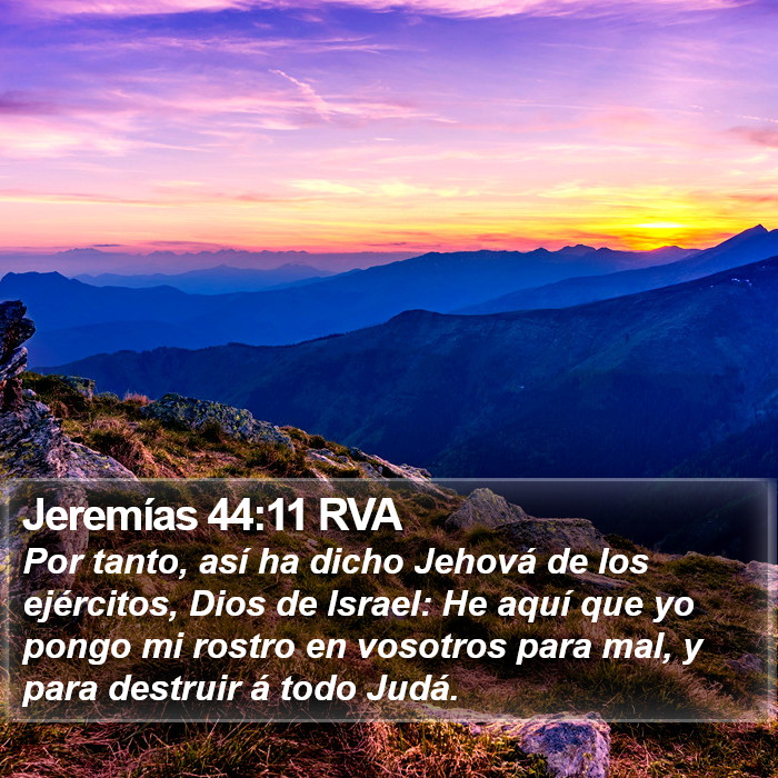 Jeremías 44:11 RVA Bible Study