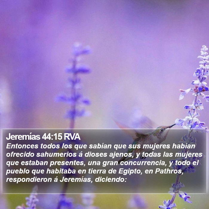 Jeremías 44:15 RVA Bible Study