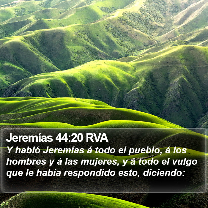 Jeremías 44:20 RVA Bible Study