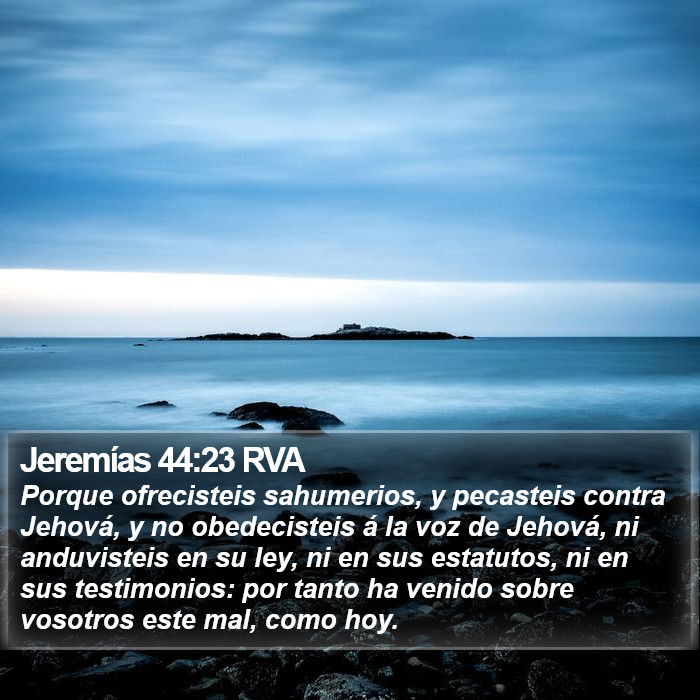 Jeremías 44:23 RVA Bible Study