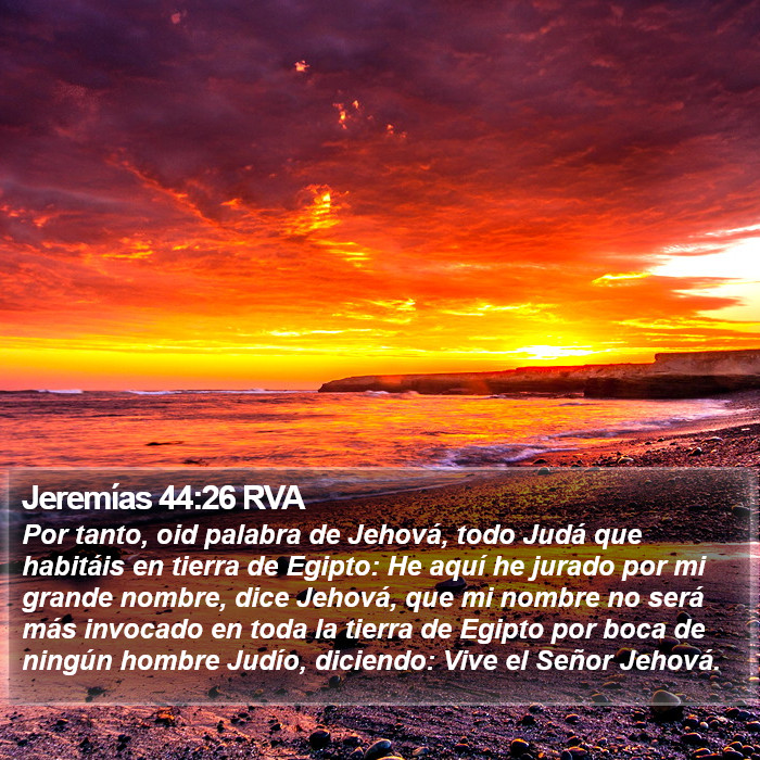 Jeremías 44:26 RVA Bible Study