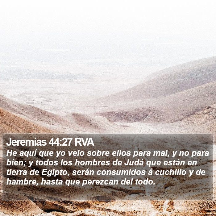 Jeremías 44:27 RVA Bible Study