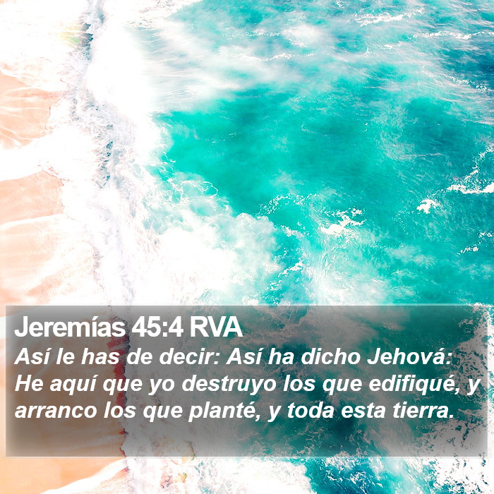 Jeremías 45:4 RVA Bible Study