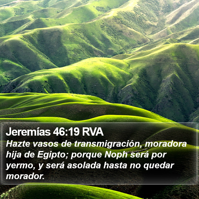 Jeremías 46:19 RVA Bible Study