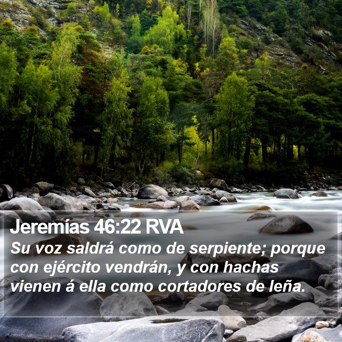 Jeremías 46:22 RVA Bible Study