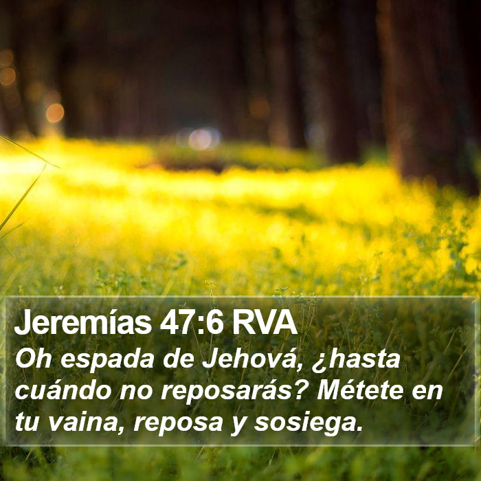 Jeremías 47:6 RVA Bible Study