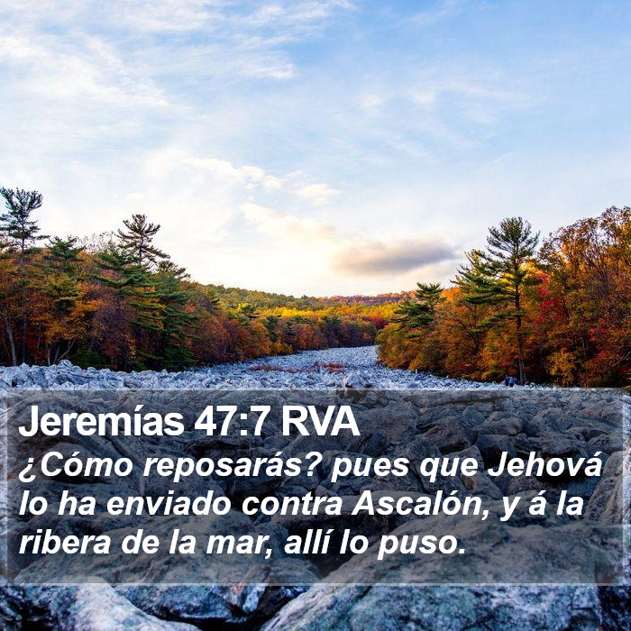 Jeremías 47:7 RVA Bible Study