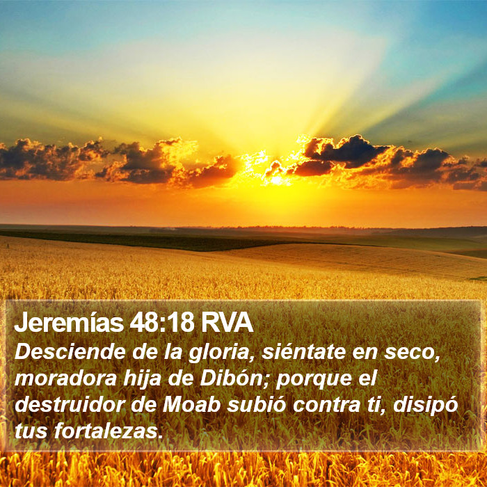 Jeremías 48:18 RVA Bible Study