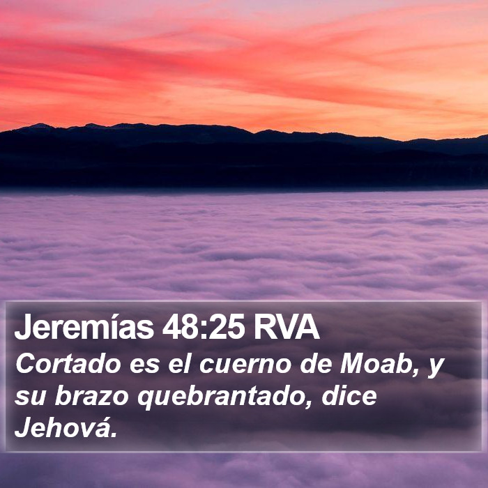 Jeremías 48:25 RVA Bible Study