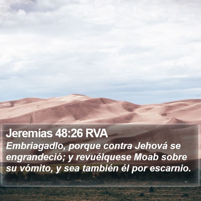 Jeremías 48:26 RVA Bible Study