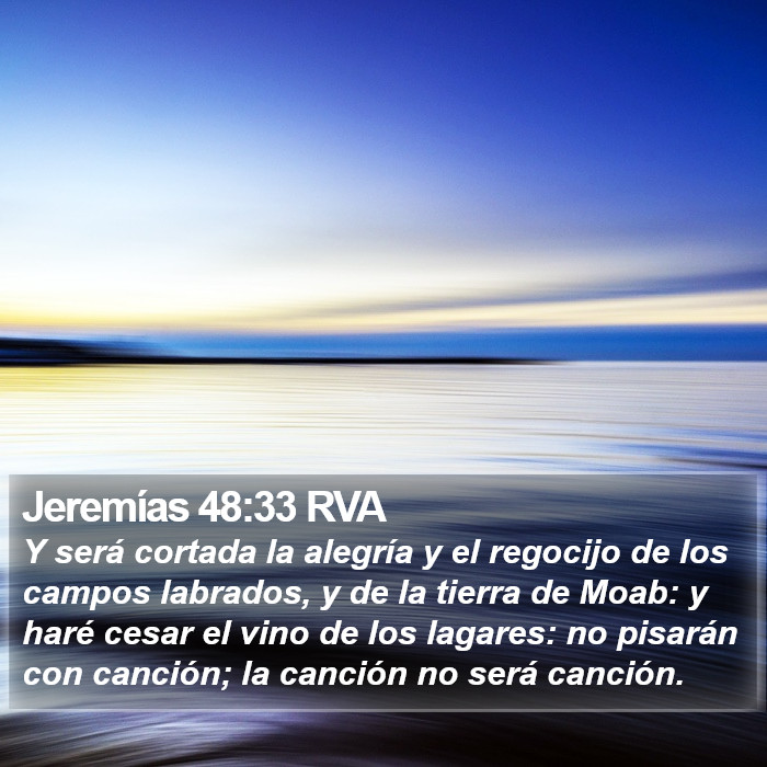 Jeremías 48:33 RVA Bible Study