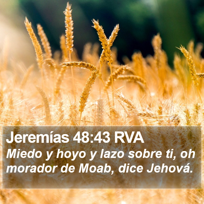 Jeremías 48:43 RVA Bible Study