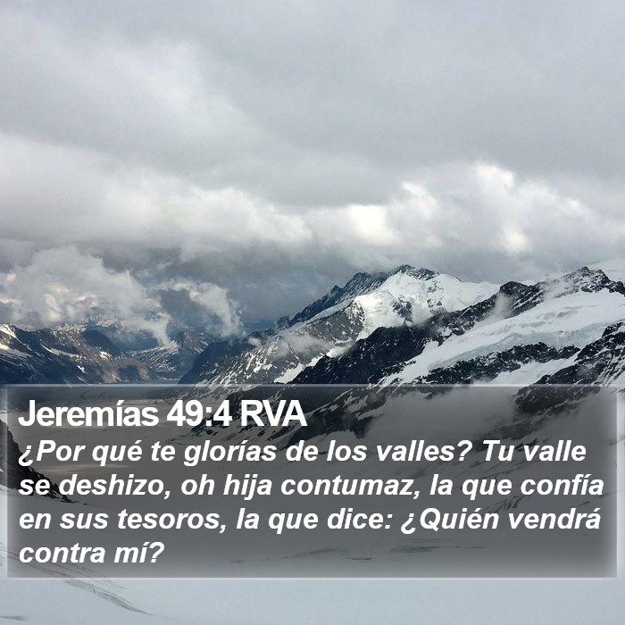 Jeremías 49:4 RVA Bible Study