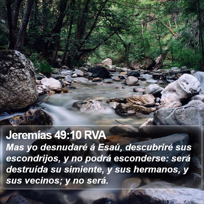 Jeremías 49:10 RVA Bible Study