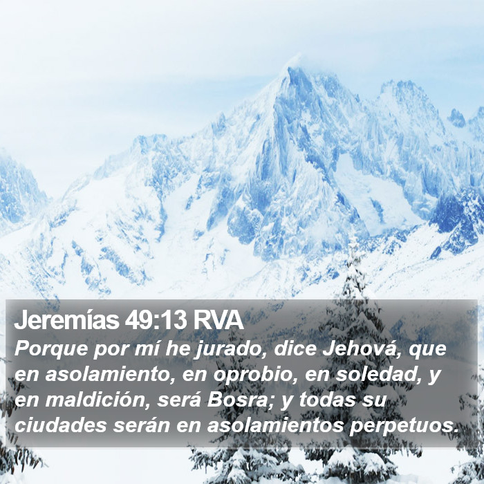 Jeremías 49:13 RVA Bible Study