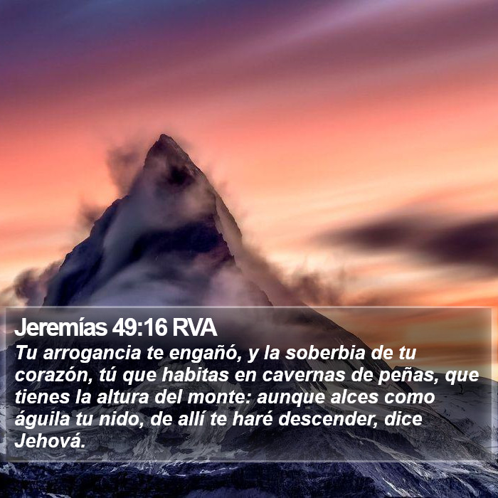 Jeremías 49:16 RVA Bible Study