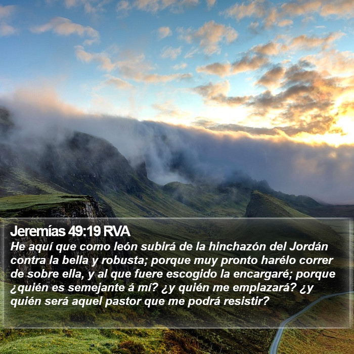 Jeremías 49:19 RVA Bible Study