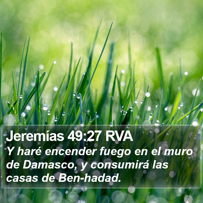 Jeremías 49:27 RVA Bible Study