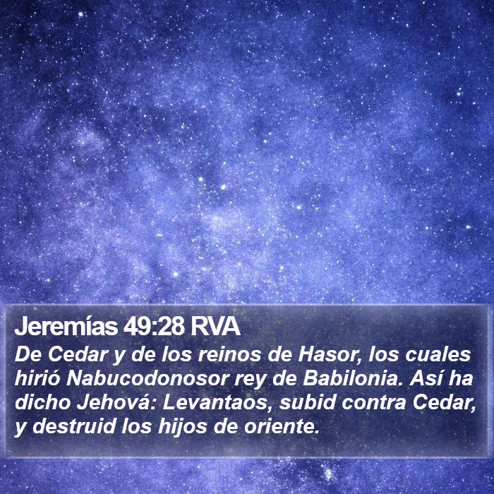 Jeremías 49:28 RVA Bible Study