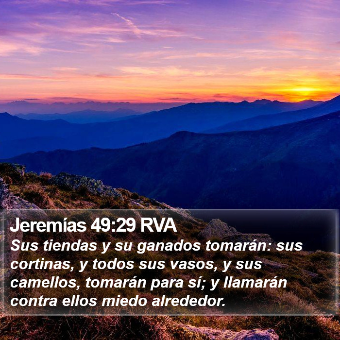 Jeremías 49:29 RVA Bible Study