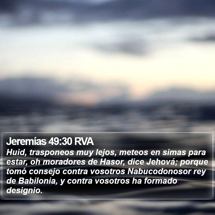 Jeremías 49:30 RVA Bible Study