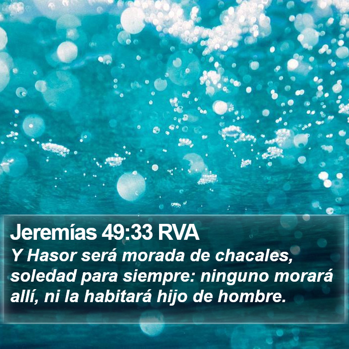 Jeremías 49:33 RVA Bible Study