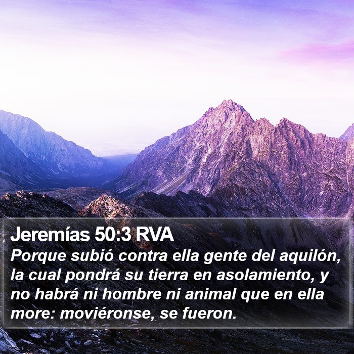 Jeremías 50:3 RVA Bible Study