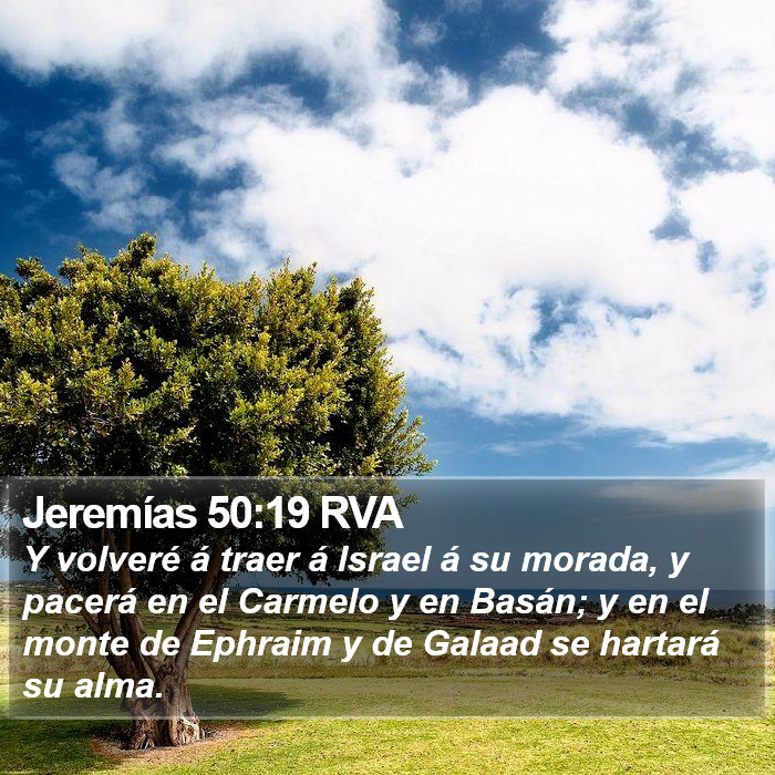 Jeremías 50:19 RVA Bible Study