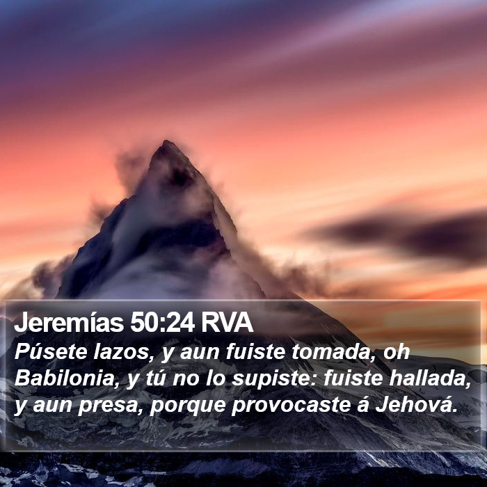 Jeremías 50:24 RVA Bible Study