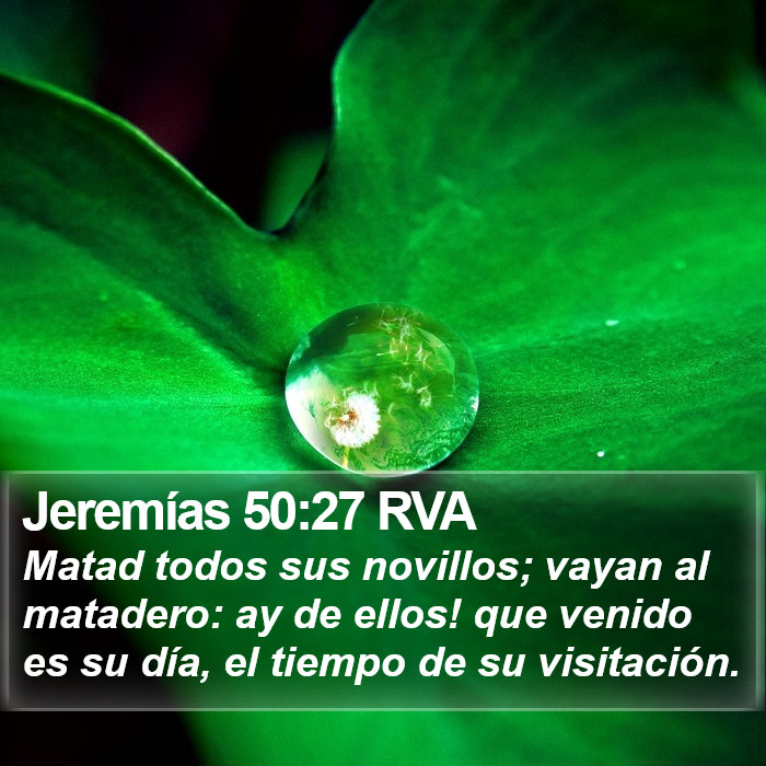 Jeremías 50:27 RVA Bible Study