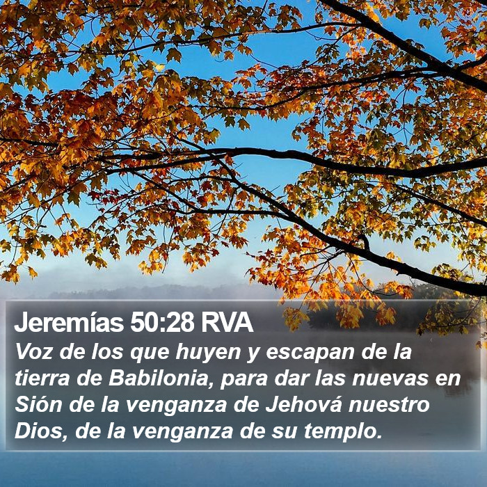 Jeremías 50:28 RVA Bible Study