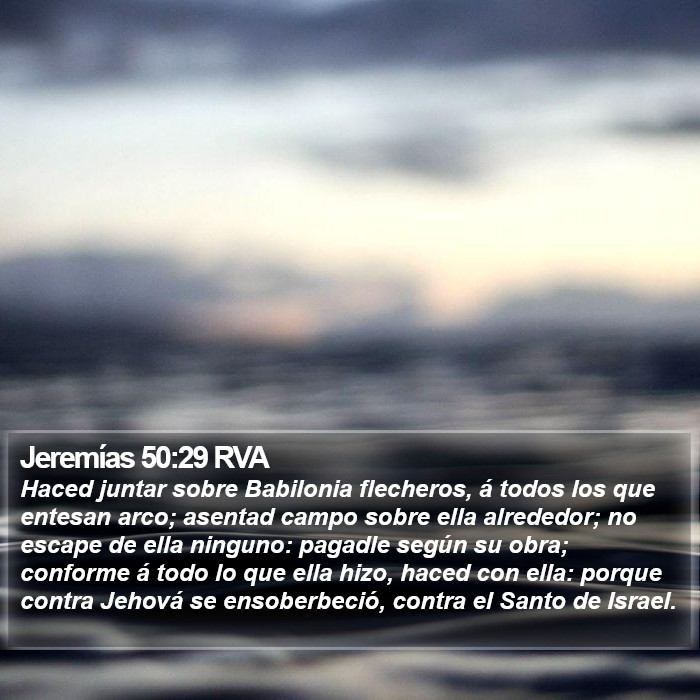 Jeremías 50:29 RVA Bible Study