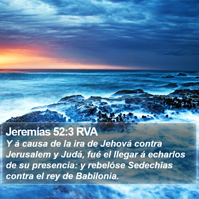 Jeremías 52:3 RVA Bible Study