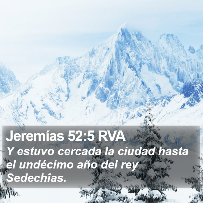 Jeremías 52:5 RVA Bible Study