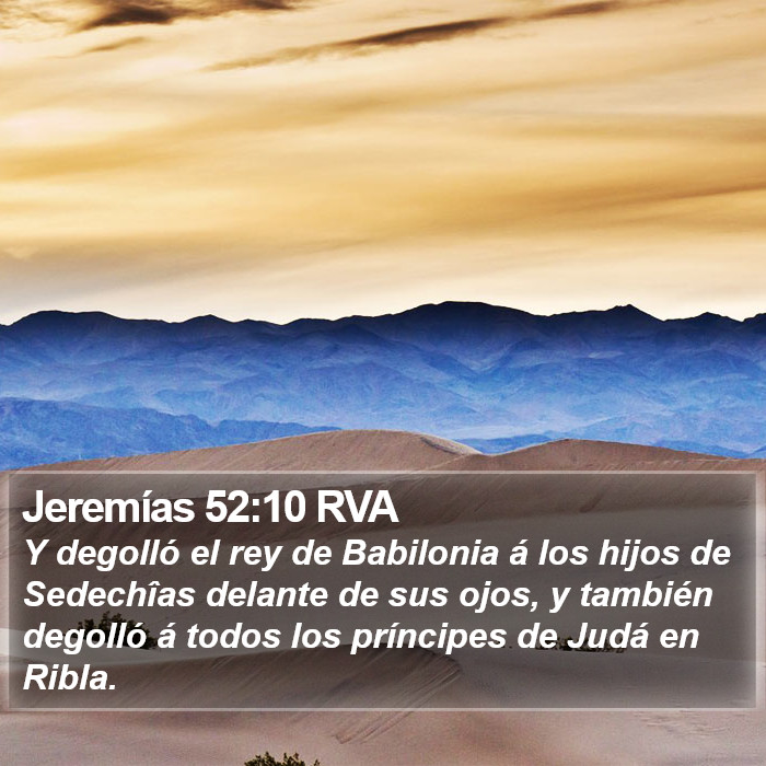 Jeremías 52:10 RVA Bible Study