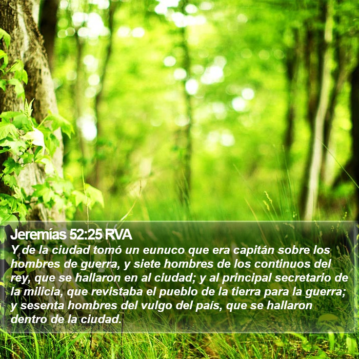 Jeremías 52:25 RVA Bible Study