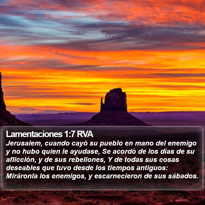 Lamentaciones 1:7 RVA Bible Study