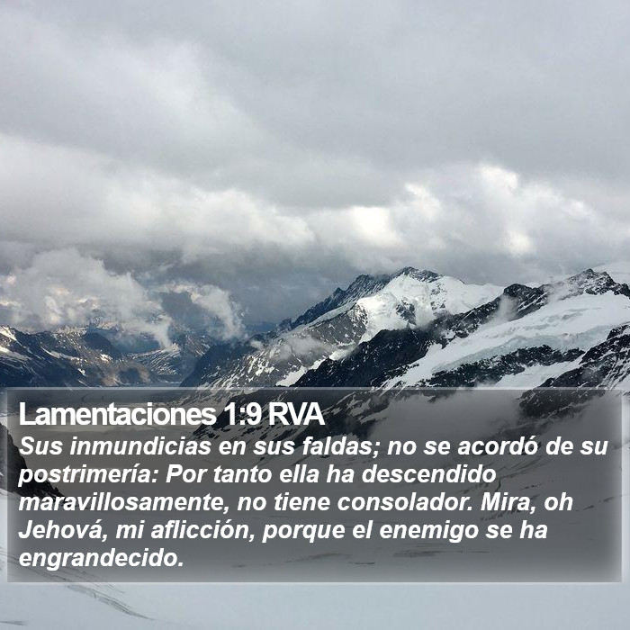 Lamentaciones 1:9 RVA Bible Study